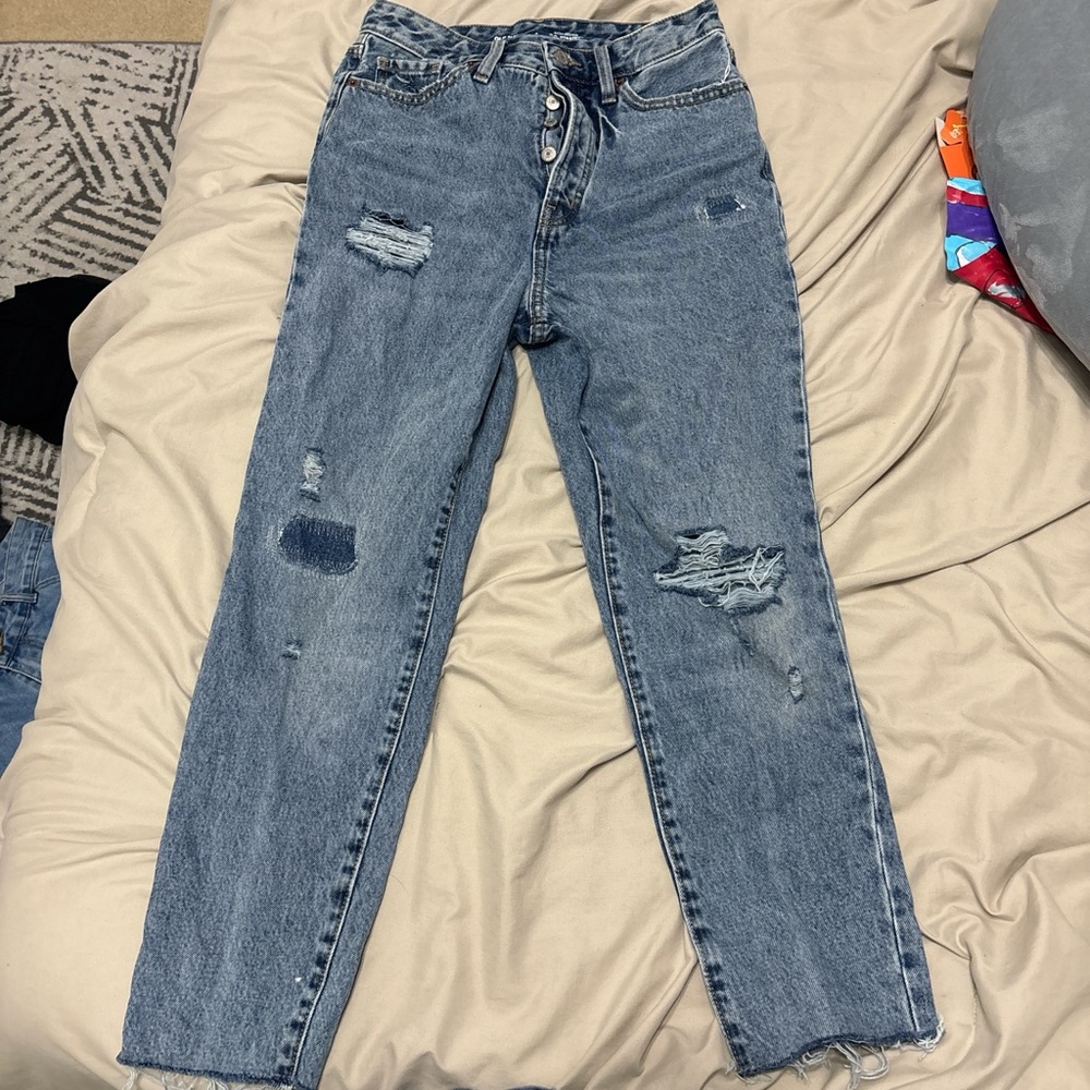 Old Navy Light Blue Distressed Boyfriend Jeans